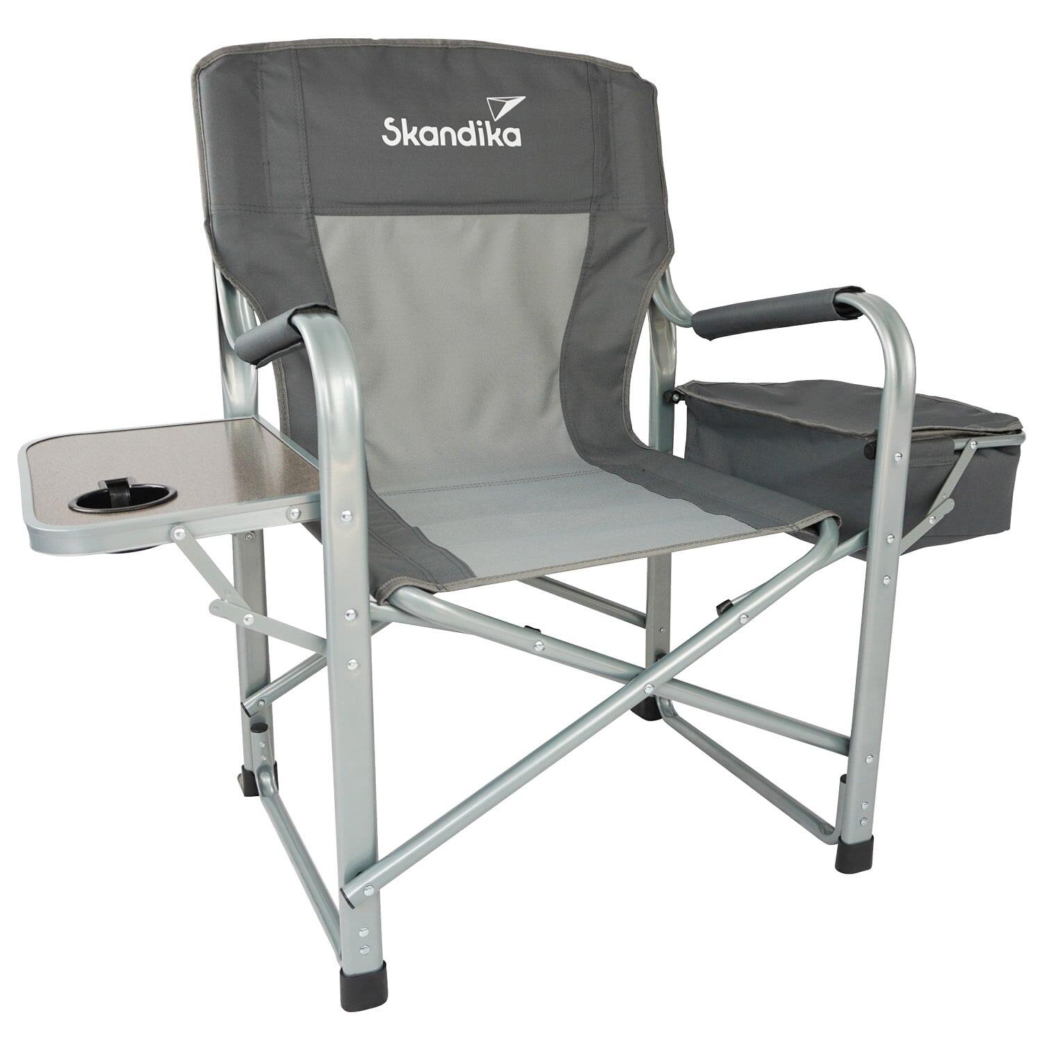 Chaise De Camping Tepsa - Pliable - Avec Table Compartiment Isotherme