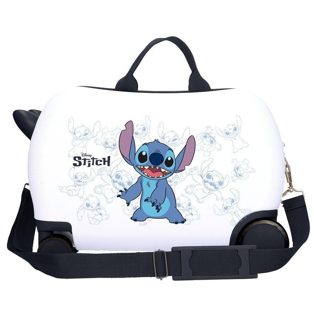 Mala infantil Stitch Happy ABS com capacidade de 24L branco 2/5