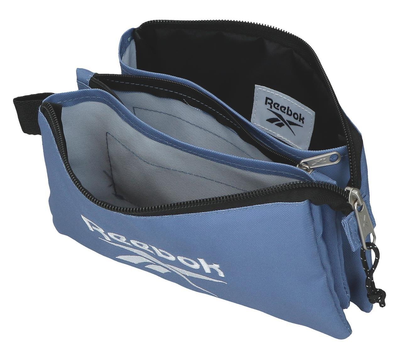 Estuche tres compartimentos Reebok Boston 22x12x5 cm denim 3/5