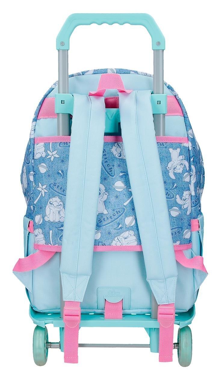 Mochila escolar com carrinho Stitch Hearts 32x44x15 cm denim 2/5