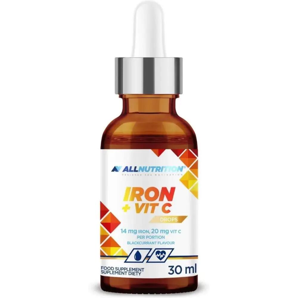 Allnutrition Iron + Vit C Drops 30ml Blackcurrant