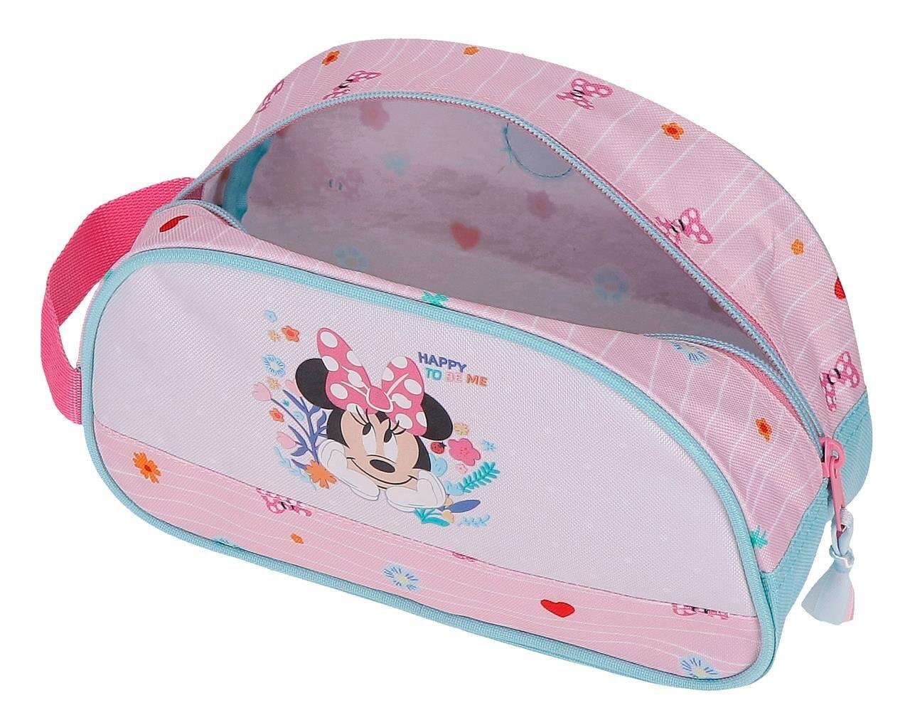 Necessaire Minnie happy to be me 24x14x10 cm rosa 3/5