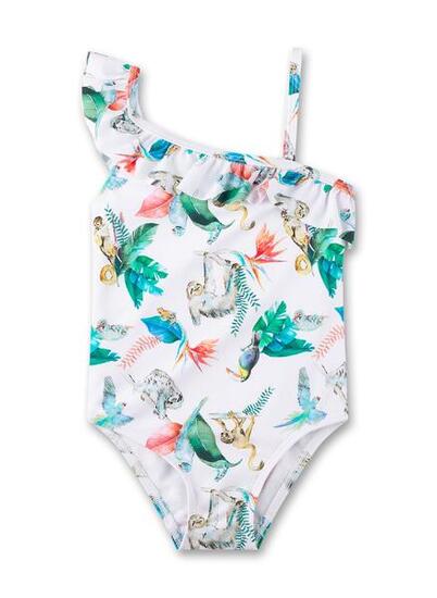 Maillot de bain pour fille motif jungle