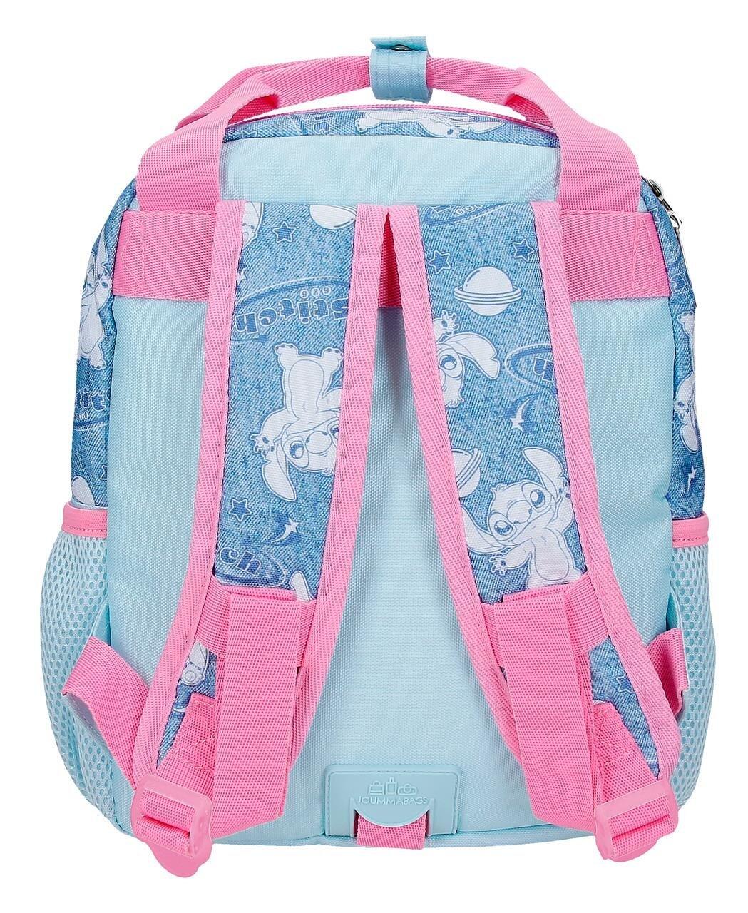 Mochila escolar adaptável a carrinho Stitch Hearts 23x28x10 cm denim 2/5