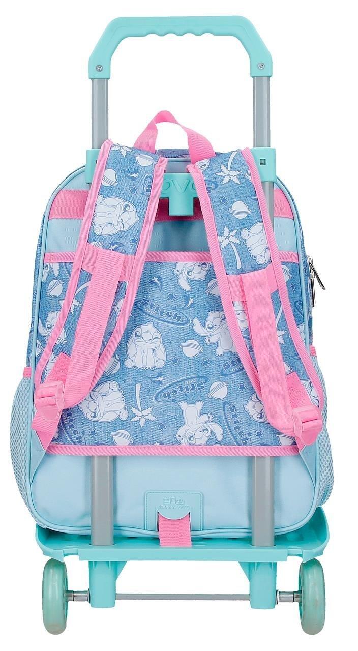 Sac à dos scolaire avec chariot Stitch Hearts 30x38x12 cm denim 2/5