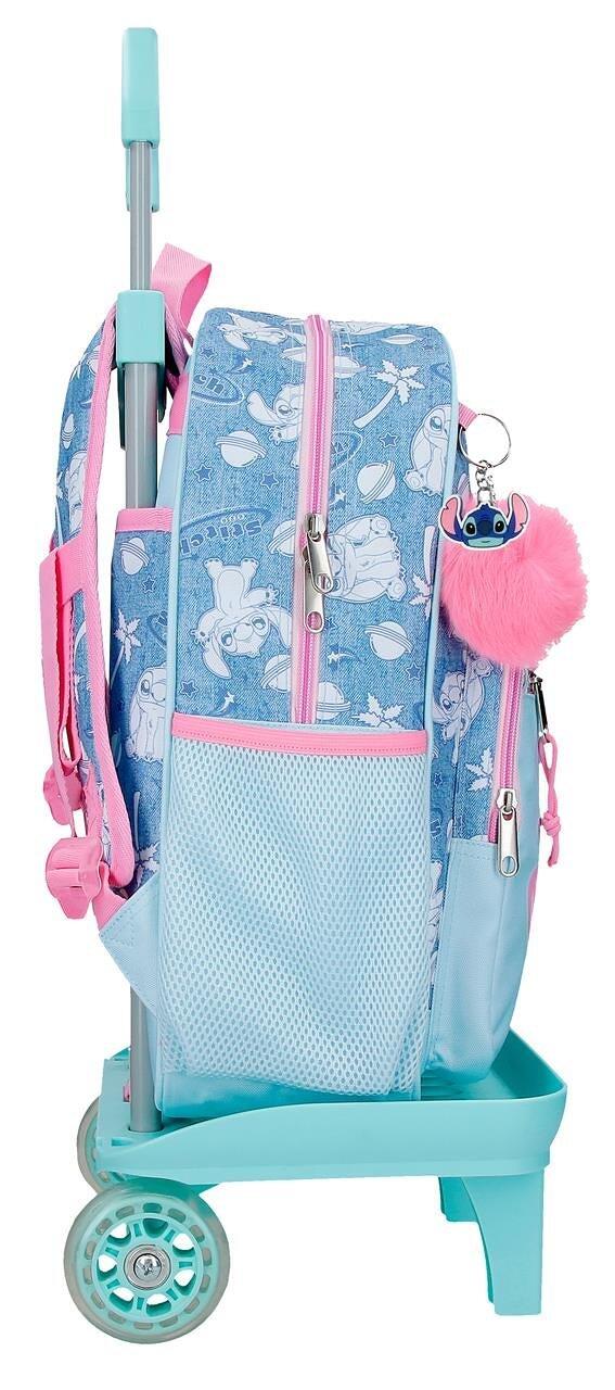 Sac à dos scolaire avec chariot Stitch Hearts 30x38x12 cm denim 4/5