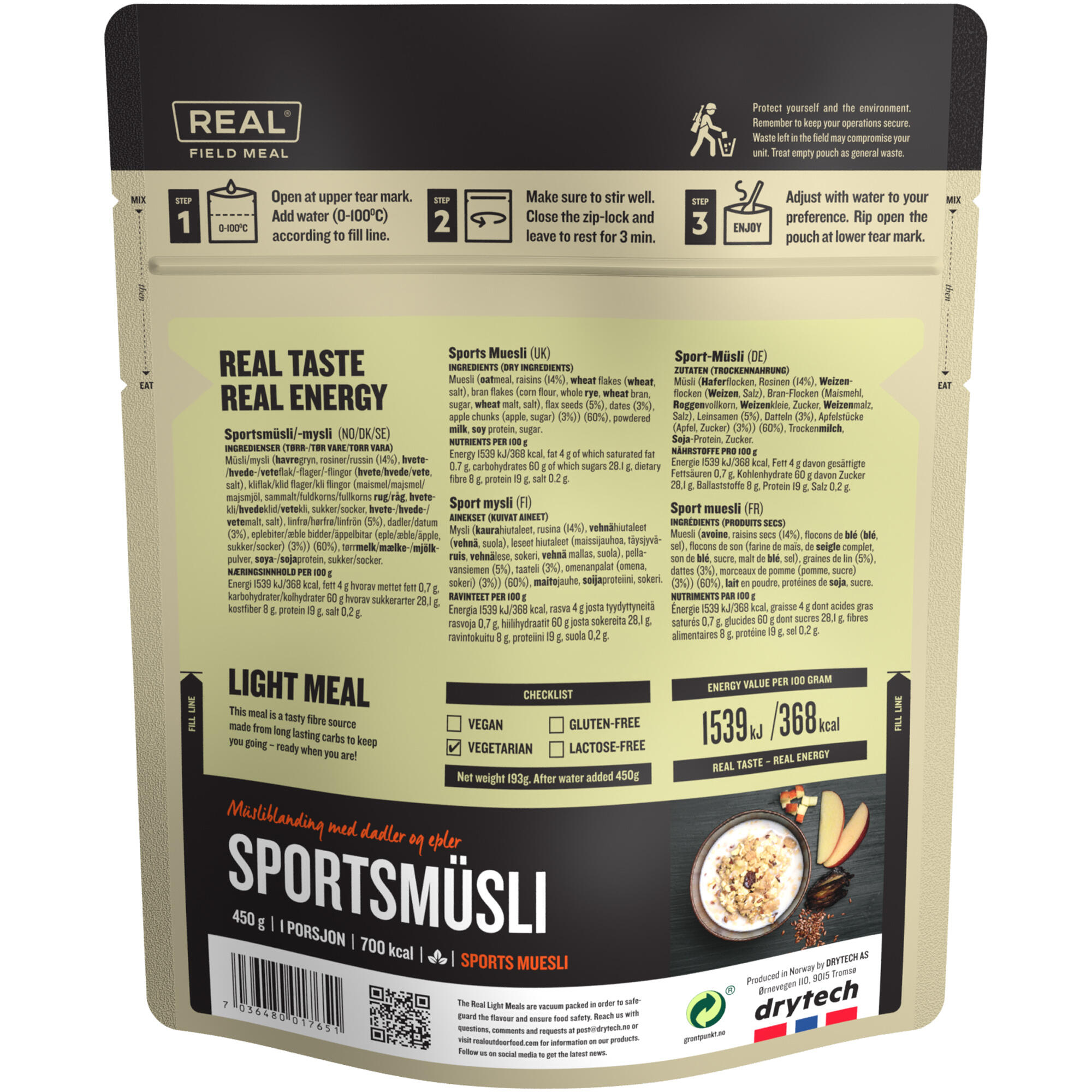 Żywność liofilizowana REAL FIELD MEAL Musli sportowe 2/2