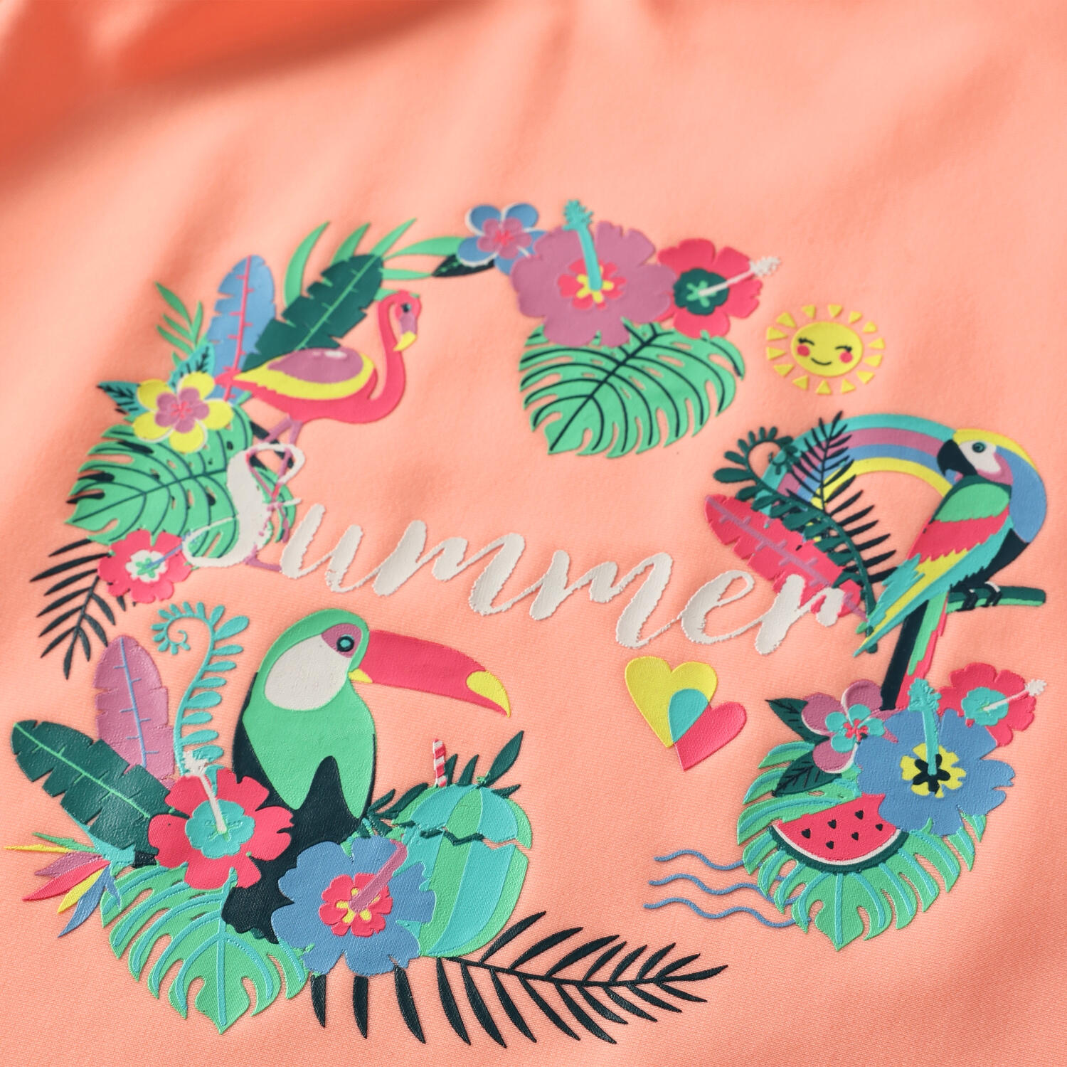 Badeshirt UV60+ Peach Pink 3/4
