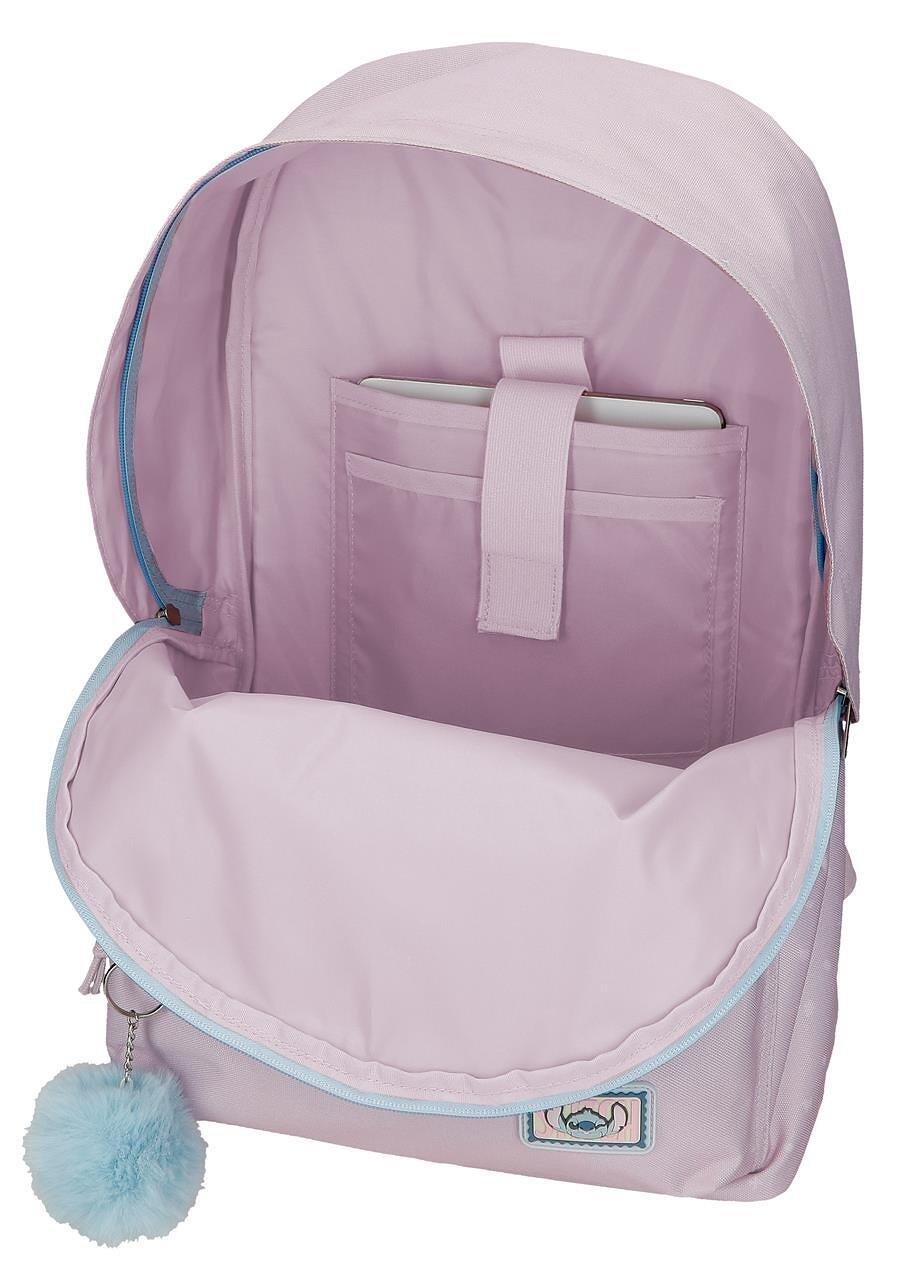 Mochila escolar com carrinho Stitch from Hawaii 32x44x15 cm nude 3/5