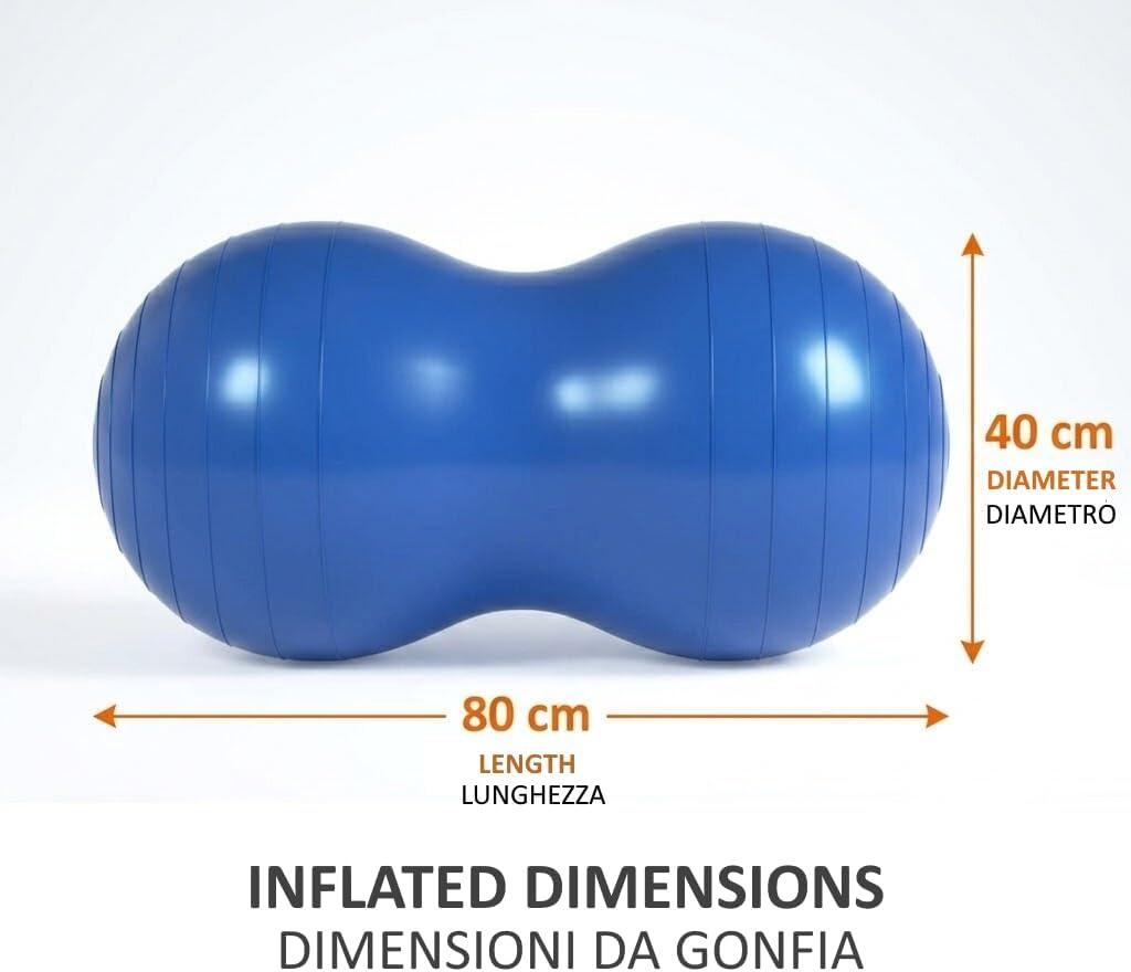 Peanut Ball 80x40cm - Ballon Forme Arachide pour Pilates, Yoga Ball FF 3/5