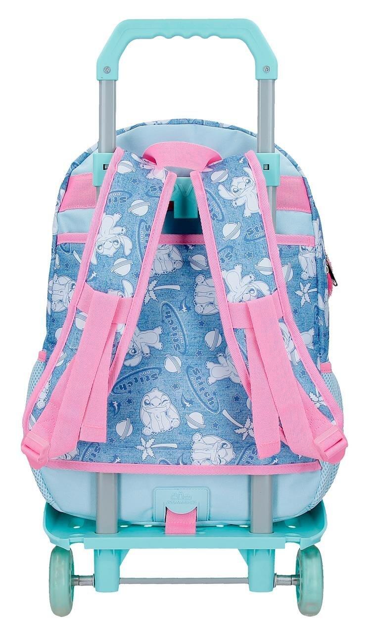 Sac à dos scolaire avec chariot Stitch Hearts 32x44x17 cm denim 2/5