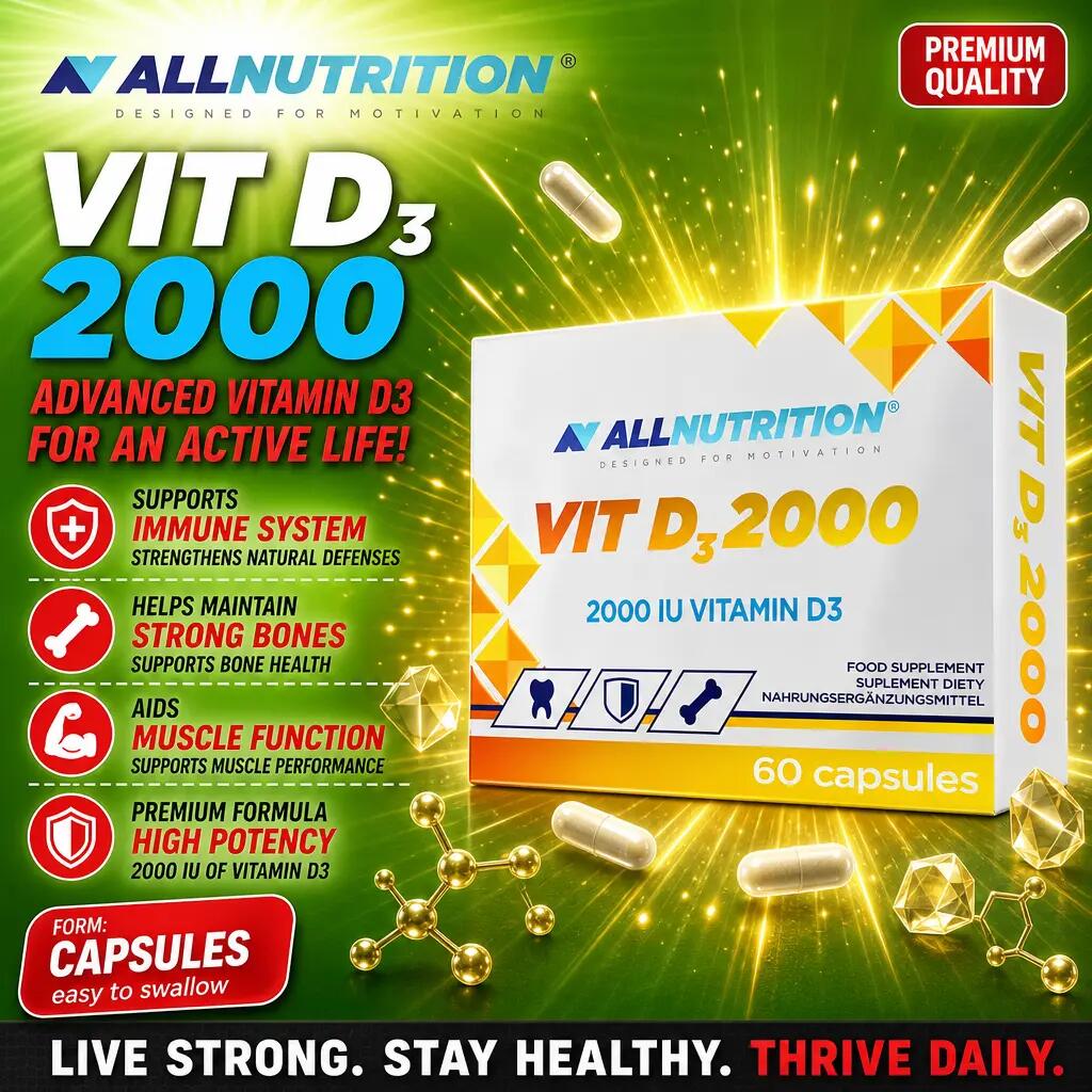 Allnutrition Vit D3 2000IU 60 Caps 1/2