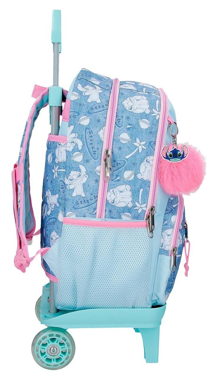 Sac à dos scolaire avec chariot Stitch Hearts 32x44x17 cm denim 4/5