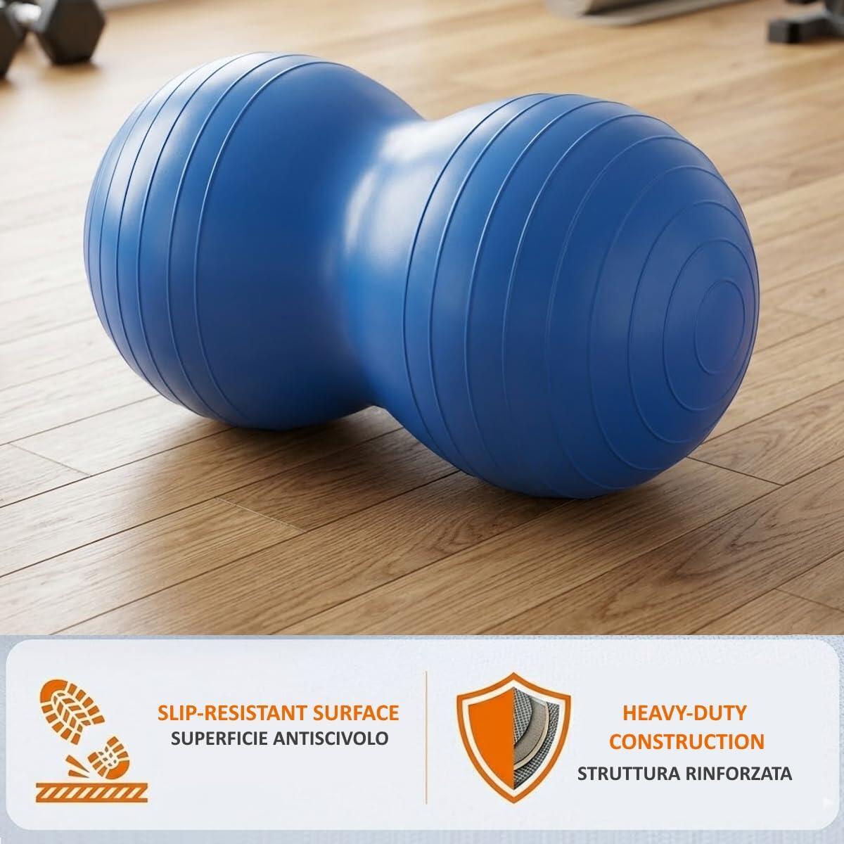 Peanut Ball 80x40cm - Ballon Forme Arachide pour Pilates, Yoga Ball FF 5/5