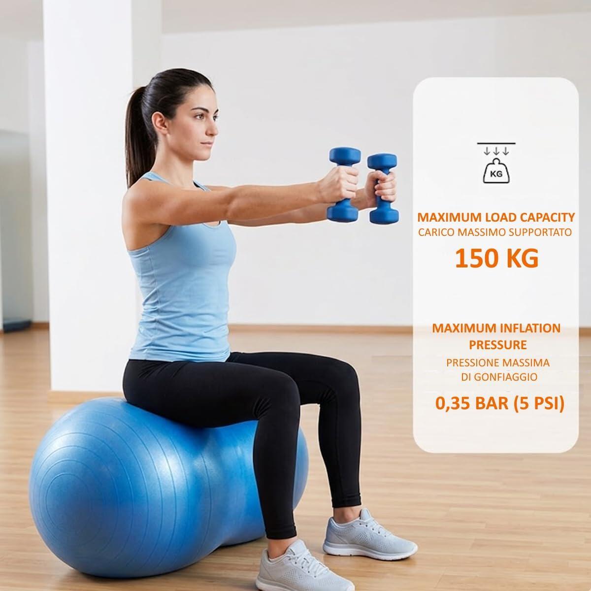 Peanut Ball 80x40cm - Ballon Forme Arachide pour Pilates, Yoga Ball FF 4/5
