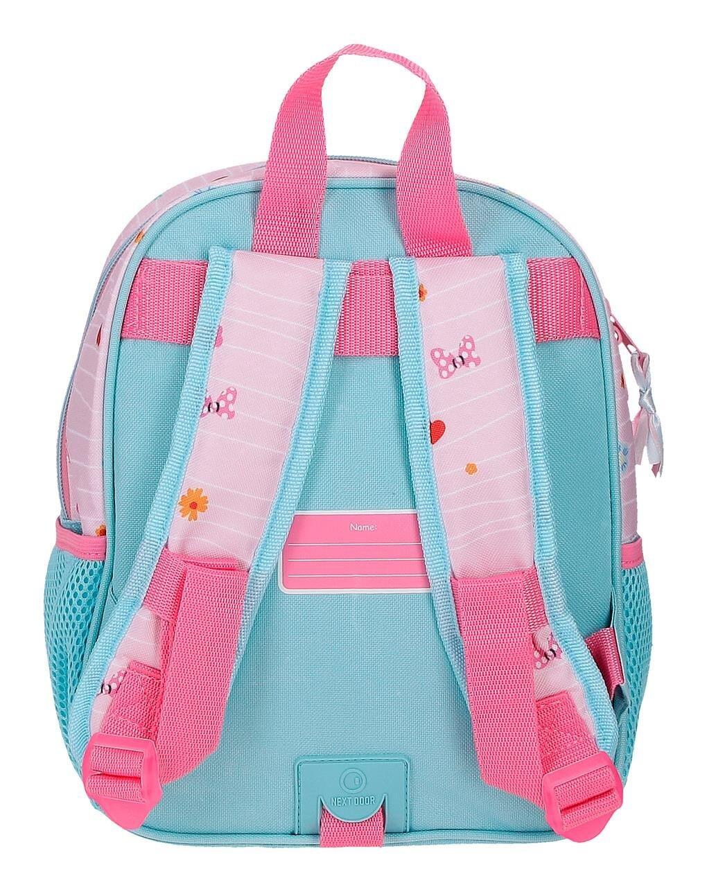 Mochila escolar adaptável a carrinho Minnie happy to be me 23x28x10 cm rosa 2/5
