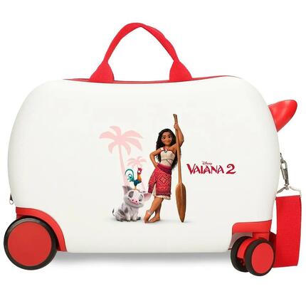 Maleta infantil Vaiana and friends ABS con capacidad de 24L blanco