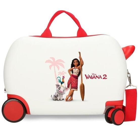 Maleta infantil Vaiana and friends ABS con capacidad de 24L blanco