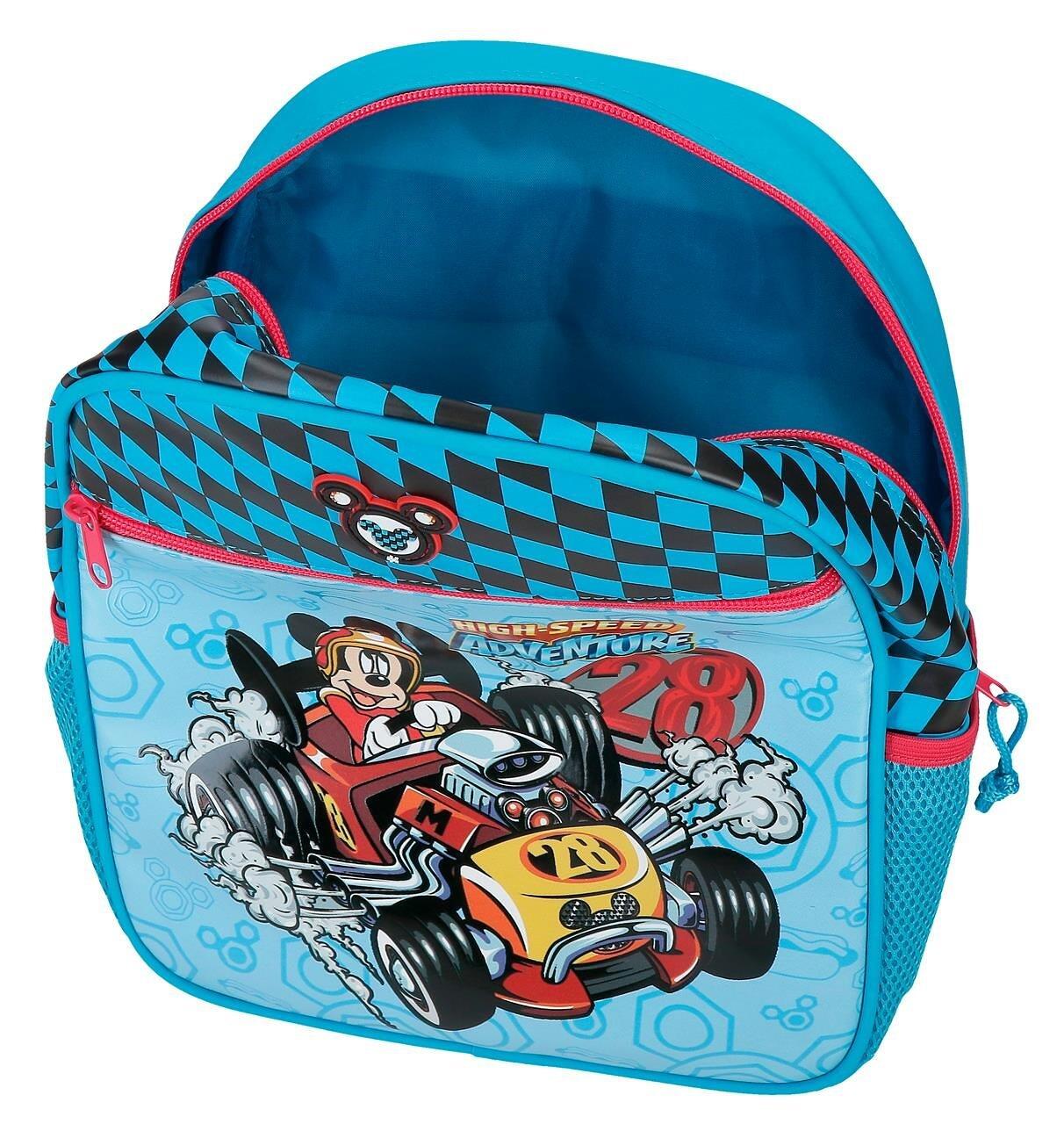 Mochila escolar adaptável a carrinho Mickey High speed 27x33x11 cm azul 3/5