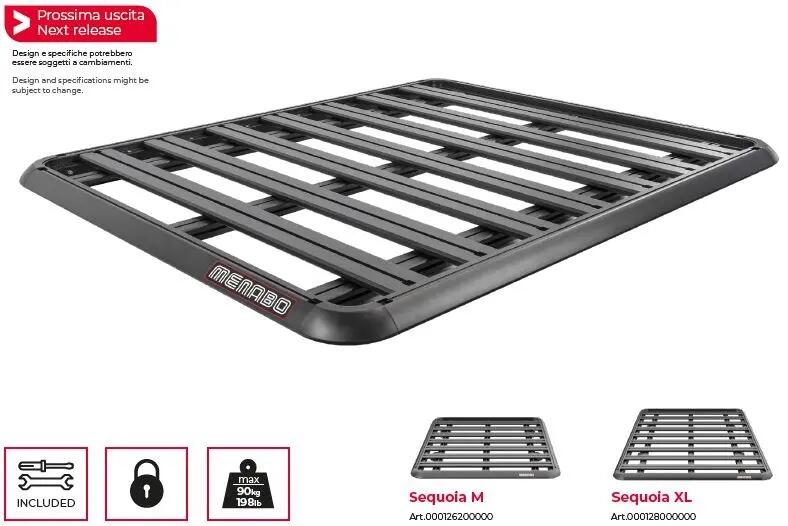 Portbagaj grilaj Menabo Sequoia XL, Black 5/7
