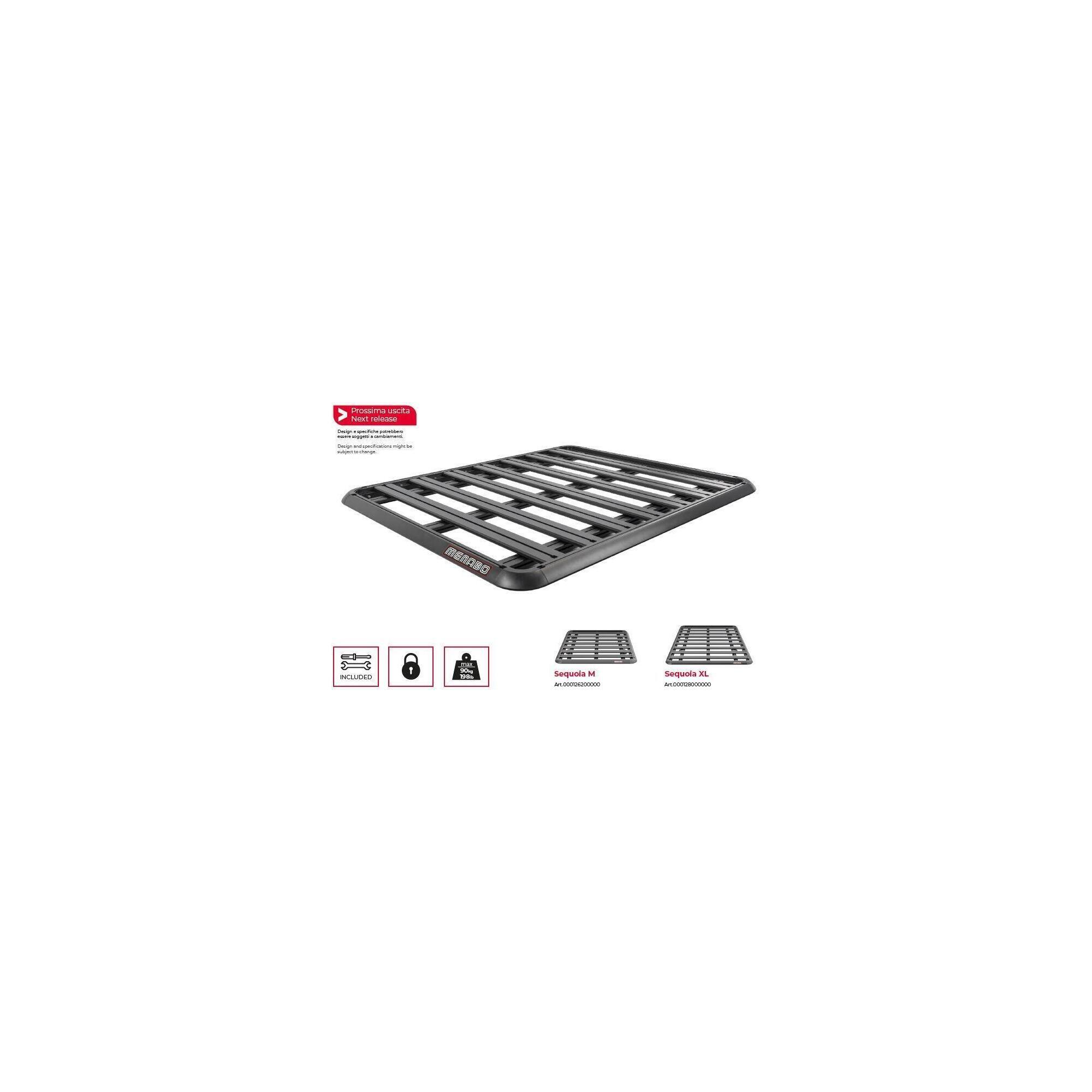 Portbagaj grilaj Menabo Sequoia XL, Black