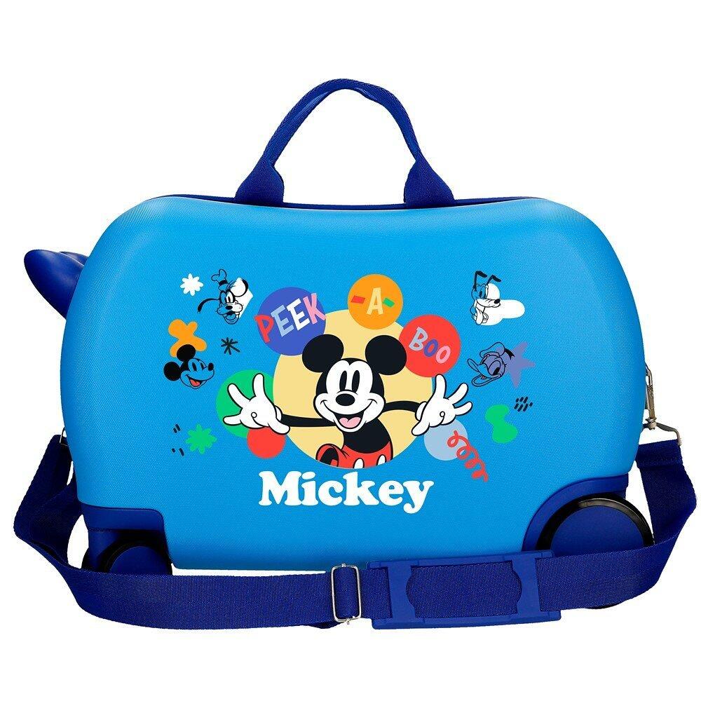 Mala infantil Mickey peek a boo ABS com capacidade de 24L azul escuro 2/5