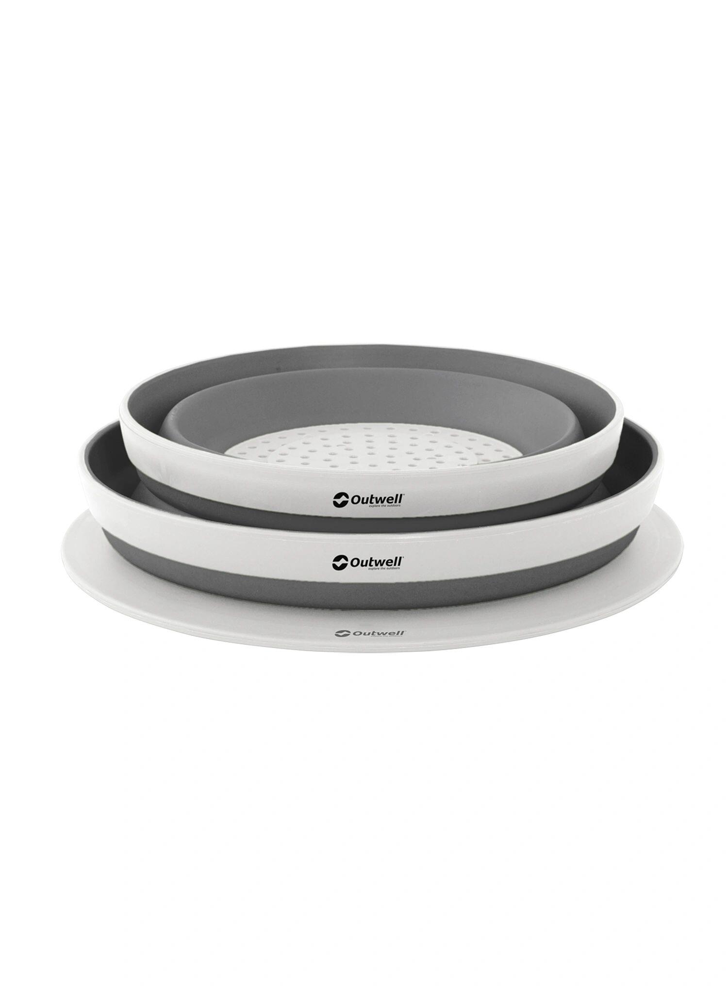 Zestaw naczyń Outwell Collaps Bowl & Colander Set - grey mist 7/7