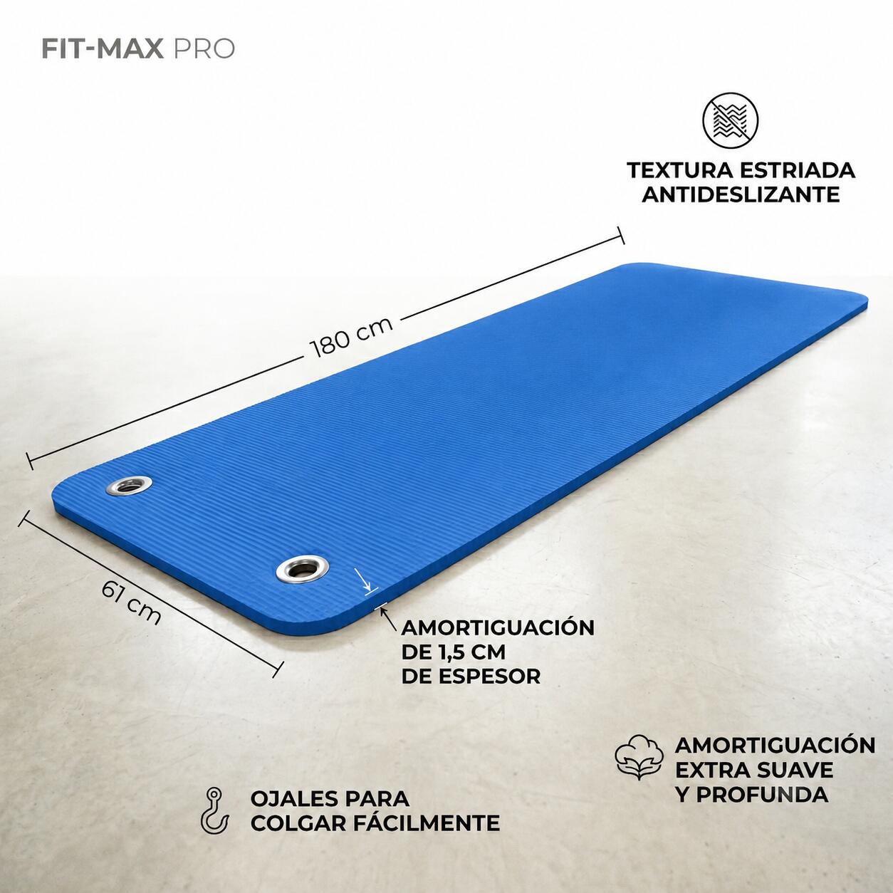 Colchoneta Esterilla NBR Azul 120x61x1,5 cm 2/3