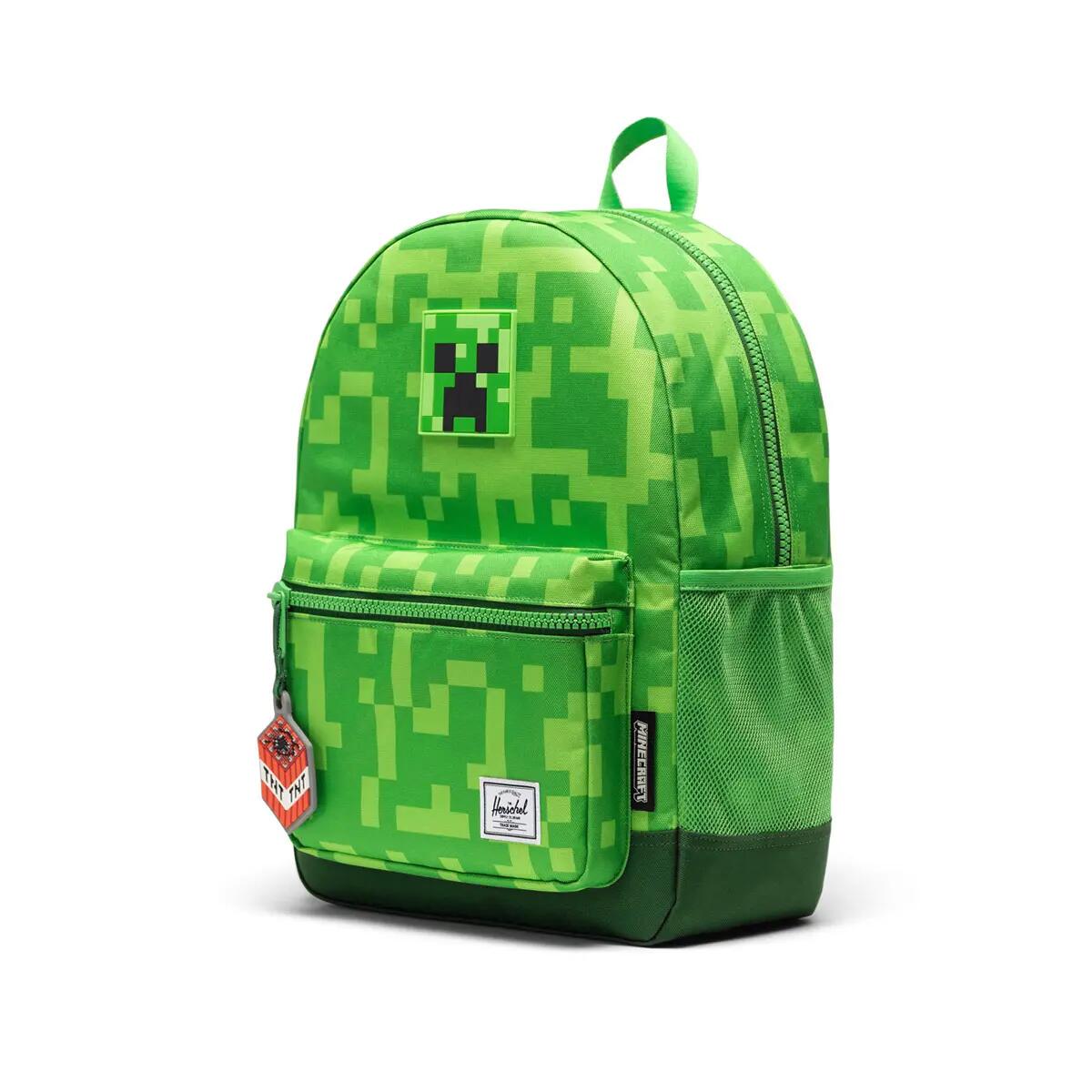 Sac à dos en matières recyclées MINECRAFT HERITAGE KIDS 20 L unisex vert fluo 2/4