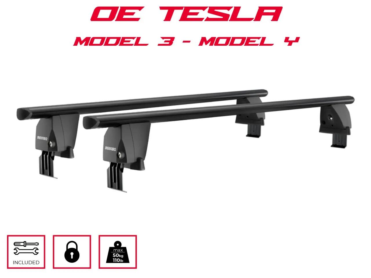 MENABO Bare transversale aluminiu dedicate pentru Tesla Model Y 7/7