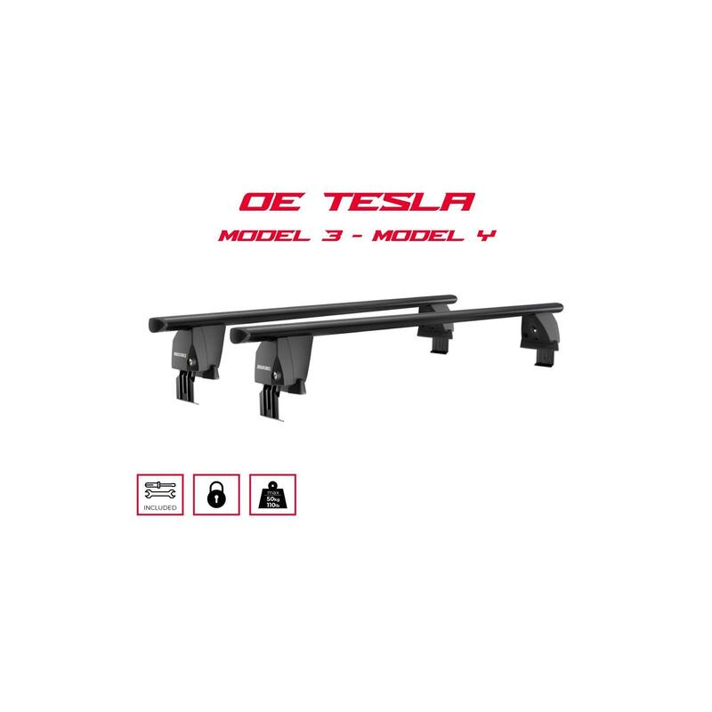 Bare transversale aluminiu MENABO dedicate Tesla Model 3 2017+
