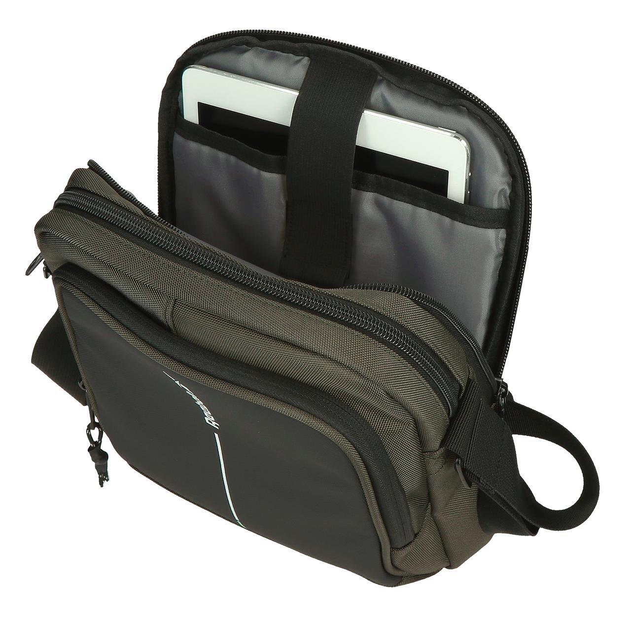 Bolsa tiracolo Reebok Houston 22x27x10 cm caqui 3/5