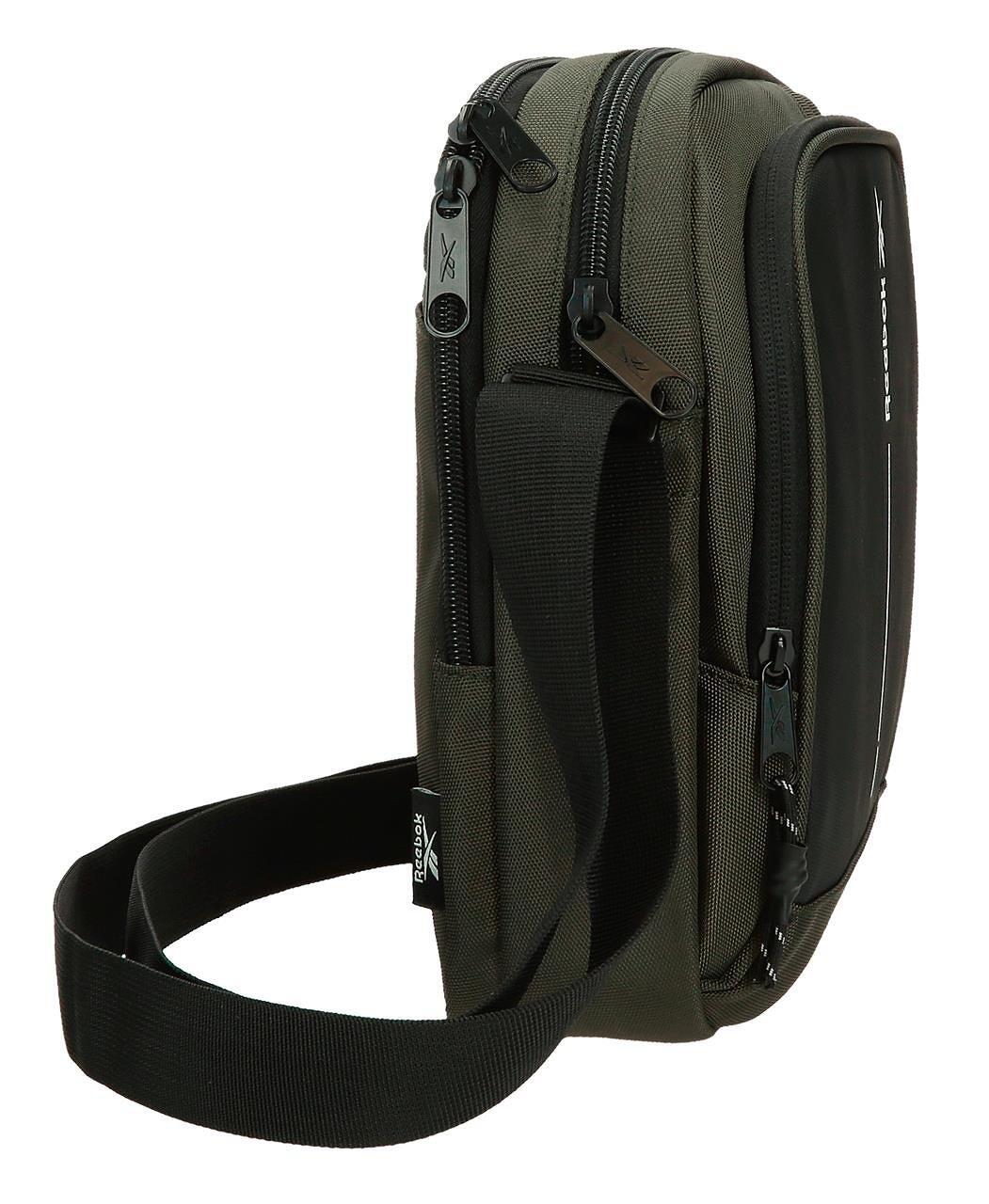 Bolsa tiracolo Reebok Houston 22x27x10 cm caqui 4/5