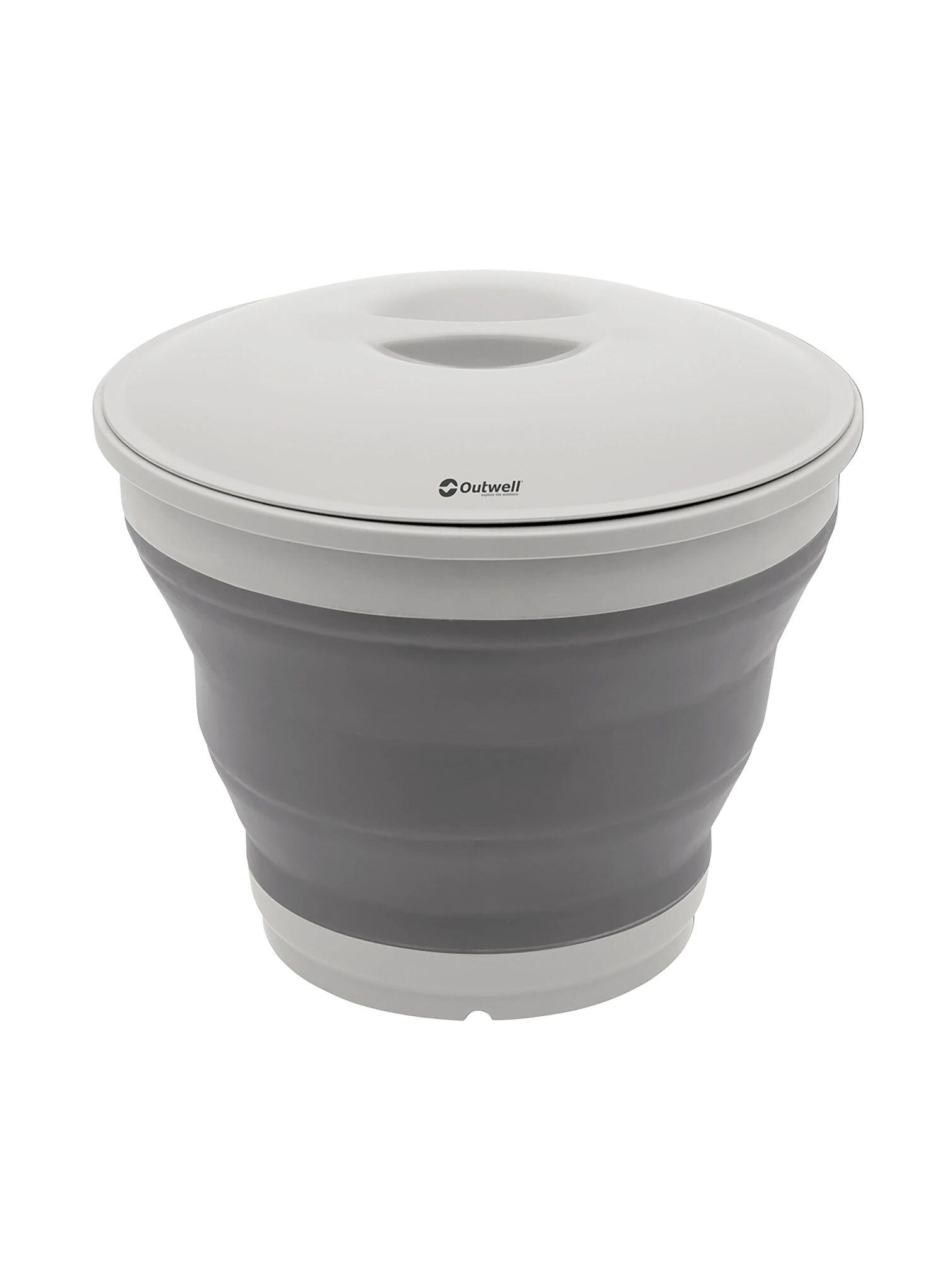Wiaderko Outwell Collaps Bucket Round w Lid - grey mist 3/4