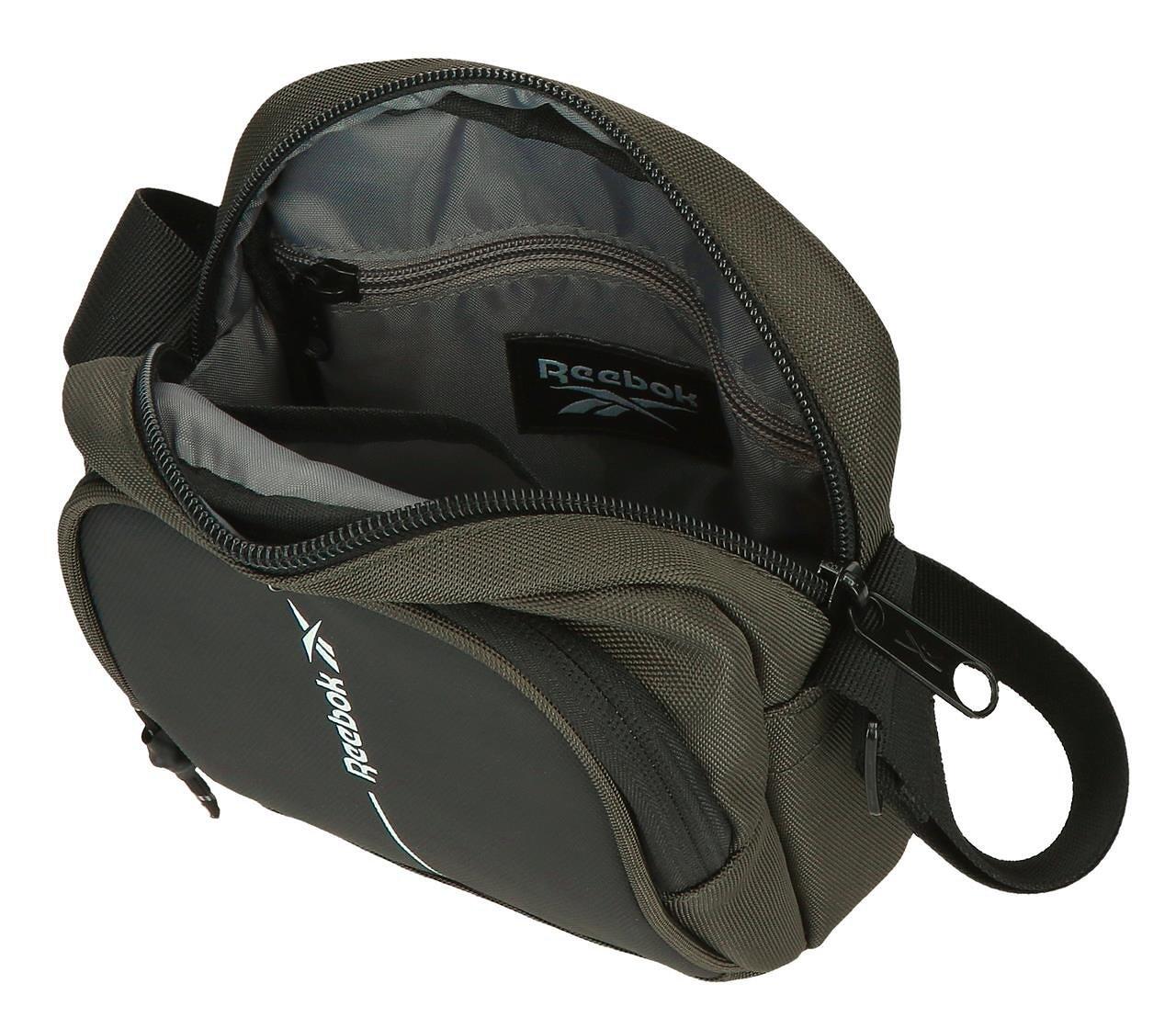 Bolsa tiracolo Reebok Houston 15x20x6 cm caqui 3/5