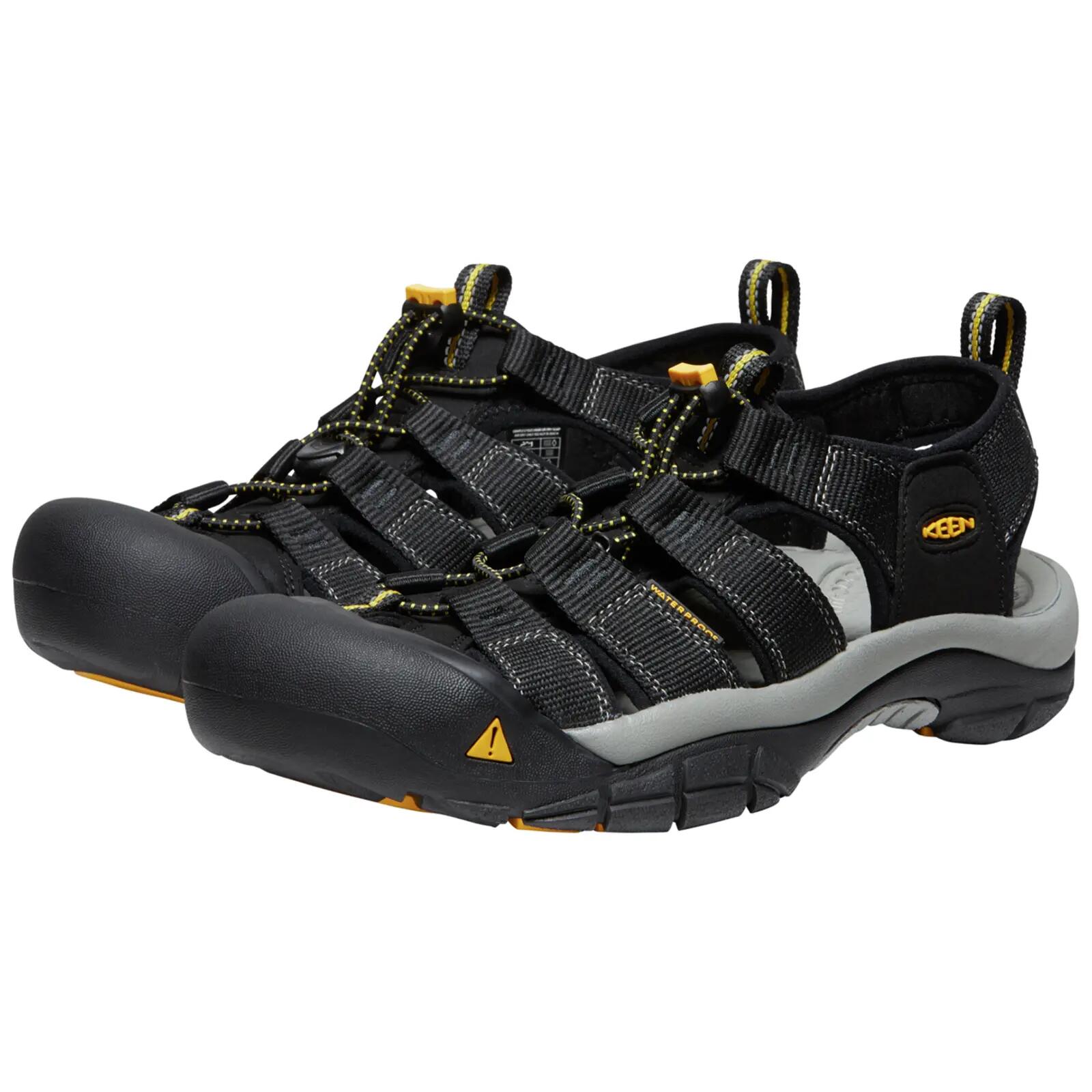 KEEN Newport H2 - waterproof hiking sandals, black and yellow. 3/5