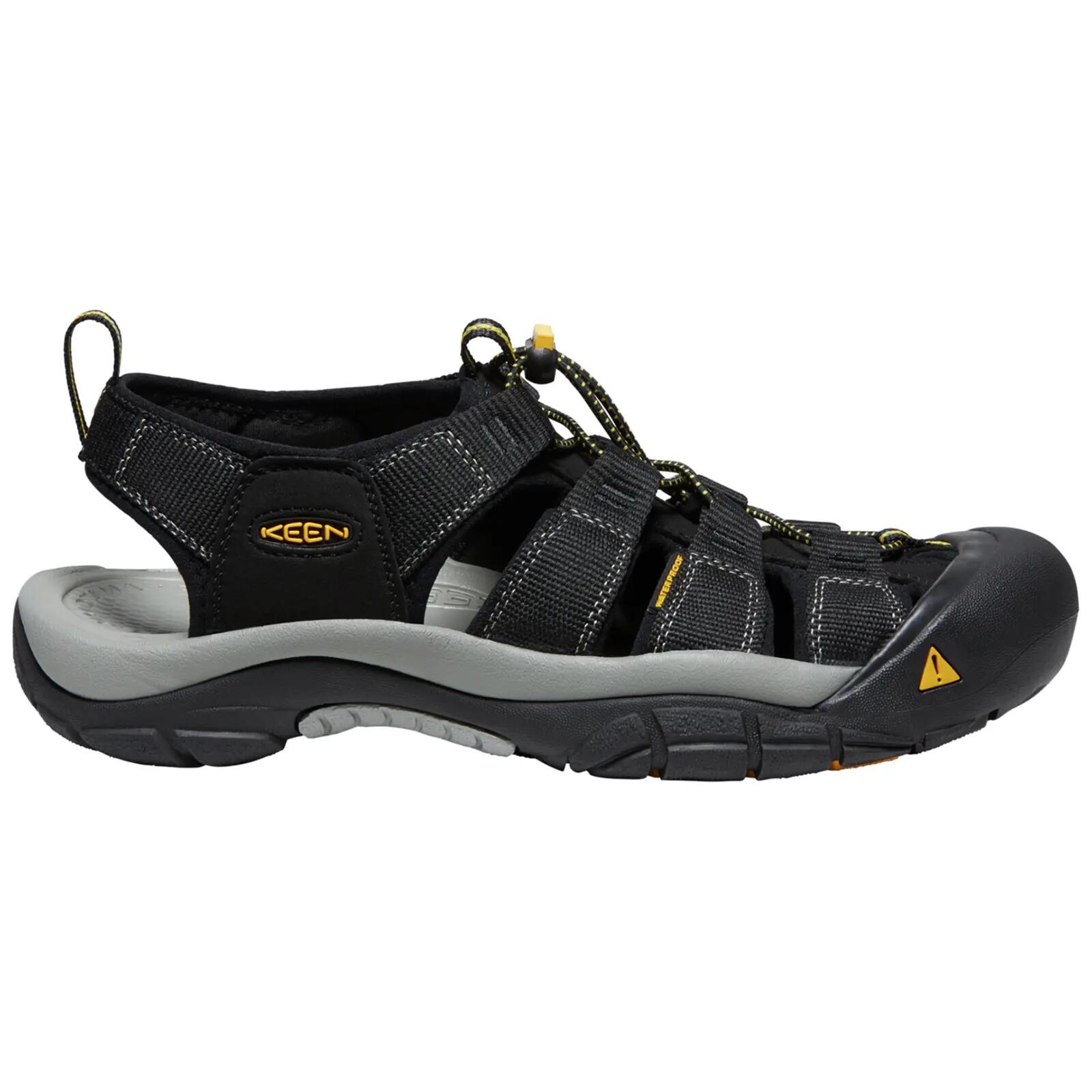 KEEN Newport H2 - waterproof hiking sandals, black and yellow. 2/5