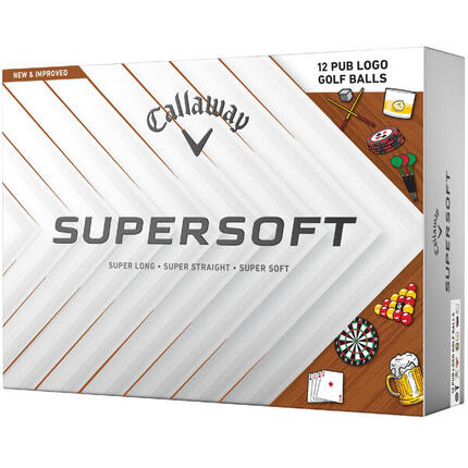 Balles de golf Callaway Supersoft 12 Pub Logo, avec logo