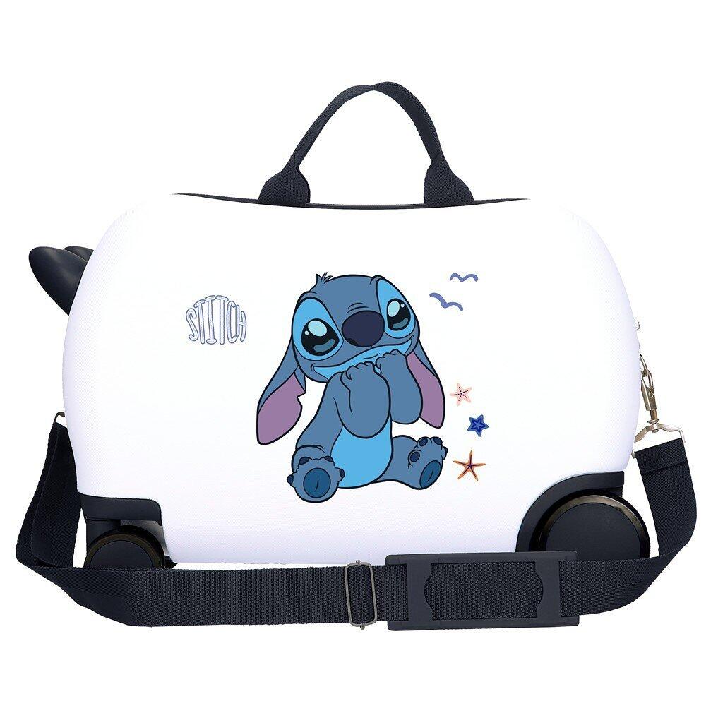Mala infantil Stitch excited ABS com capacidade de 24L branco 2/5