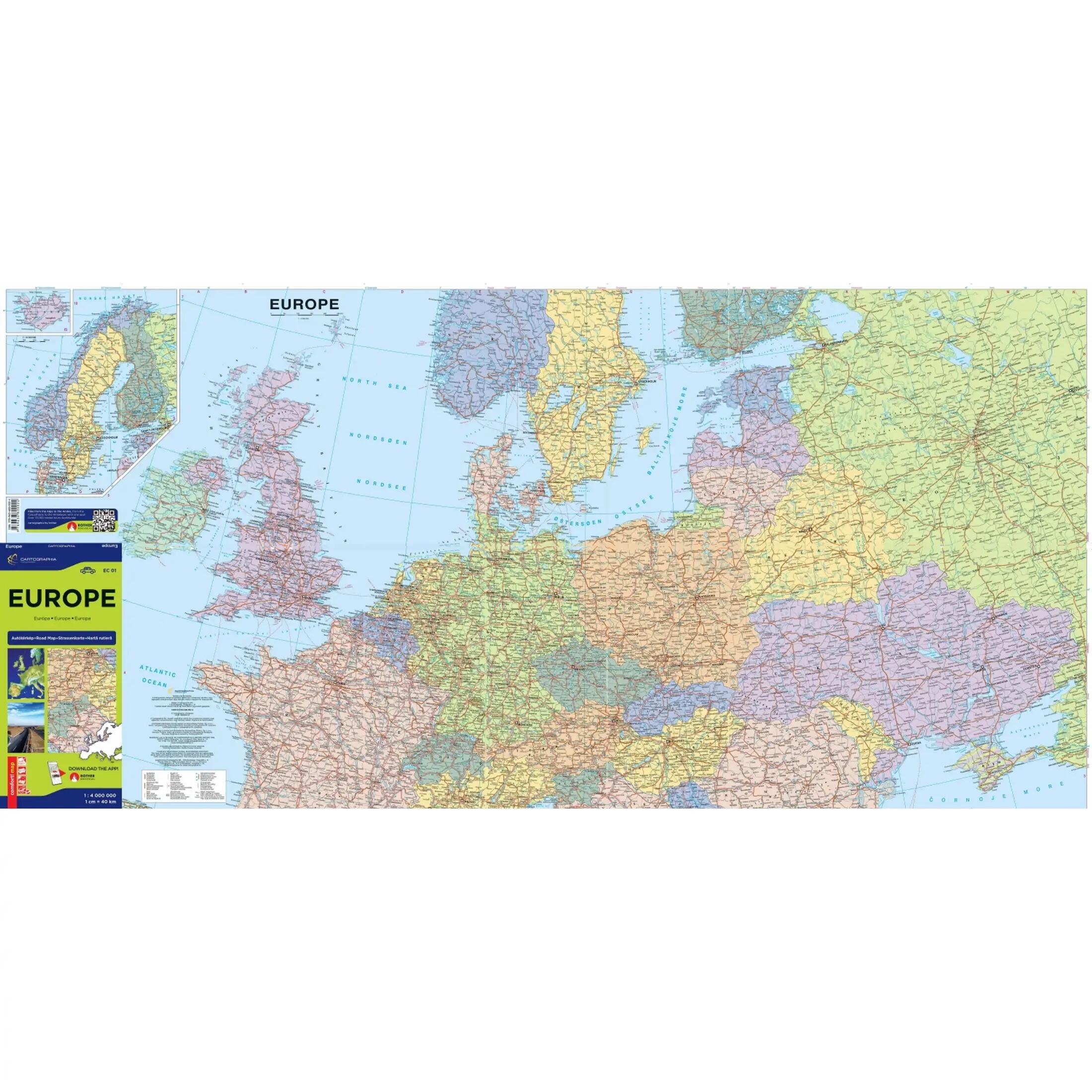 Európa Comfort térkép (laminált) 2/5