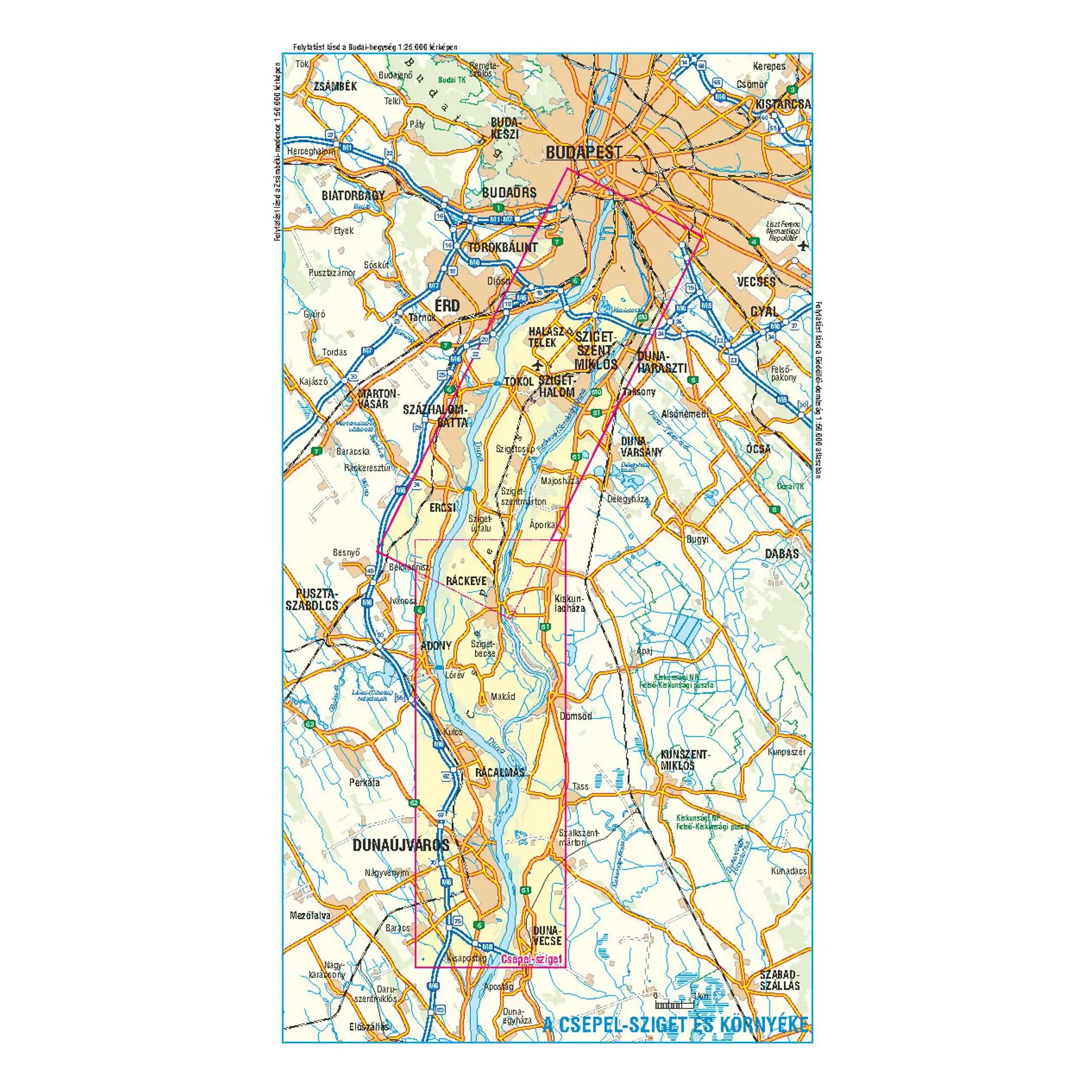 Csepel-sziget, Duna (Bp.-Dunaújváros) biciklis, vízisport-, turista- és horgászt 3/3