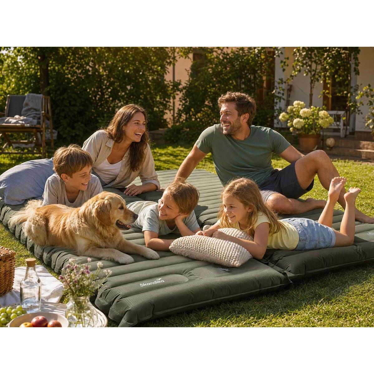 Set van 2 opblaasbare matrassen Dromluft - Luchtbed - 205 x 65 cm - 8 cm dik 7/7