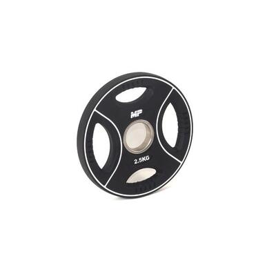 Muscle power 2.5 kg polyurethaan 4 grip halterschijf 50 mm