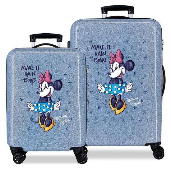 Set di valigie Minnie make it rain bows ABS con capacità di 6877L denim
