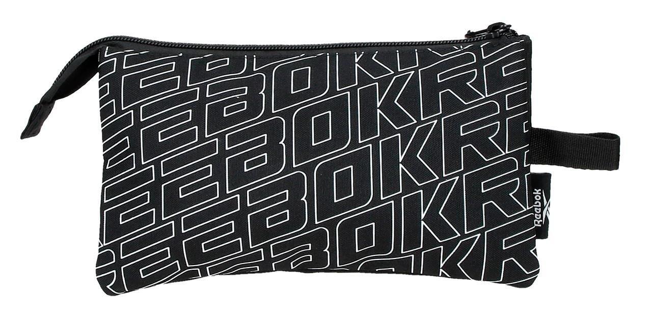Estojo três compartimentos Reebok Stockton 22x12x5 cm preto 2/5