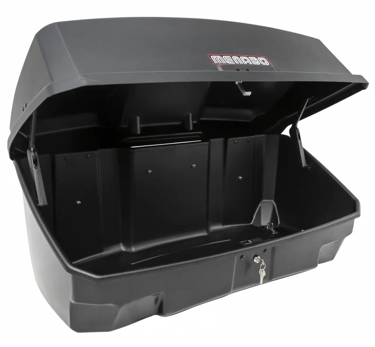 Cutie portbagaj Menabo Nekkar Dark, pe carlig, compatibila cu suport biciclete 3/6