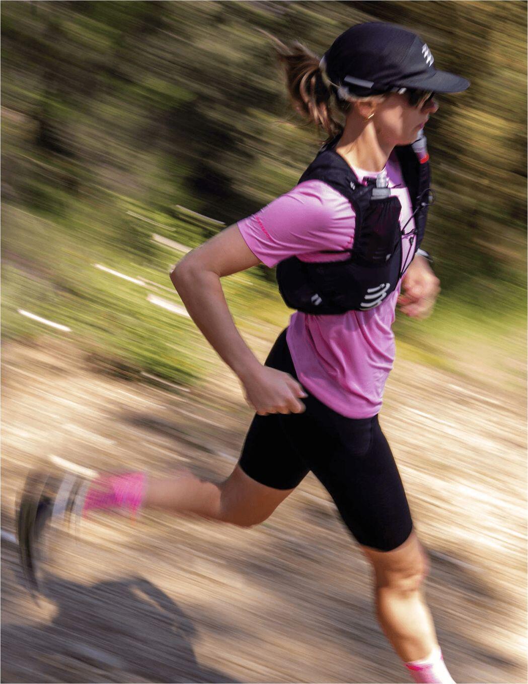 Compressport Trail Racing Kurzarm-Shirt für Damen, rosa 6/6