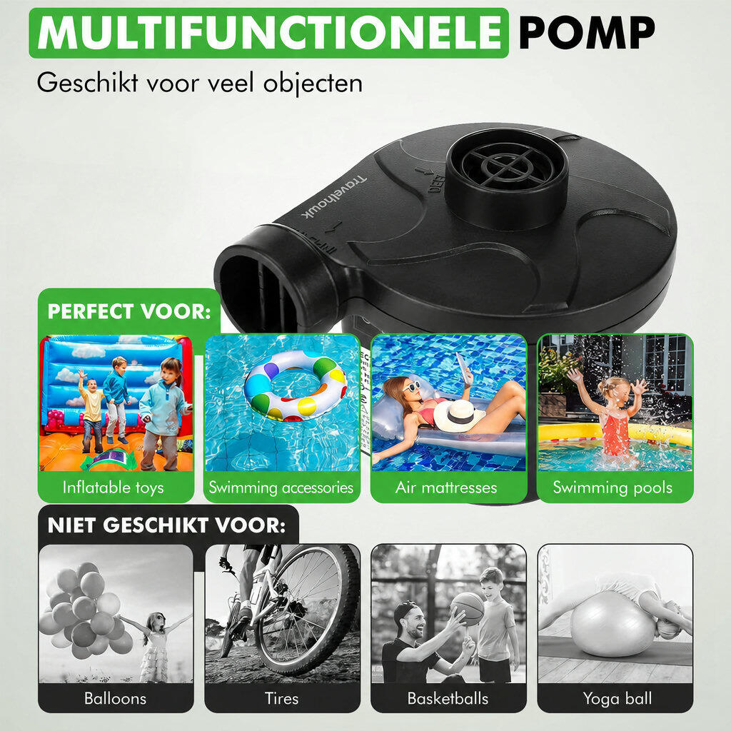 Pompa ad aria elettrica compatta 12V 220V 3/6