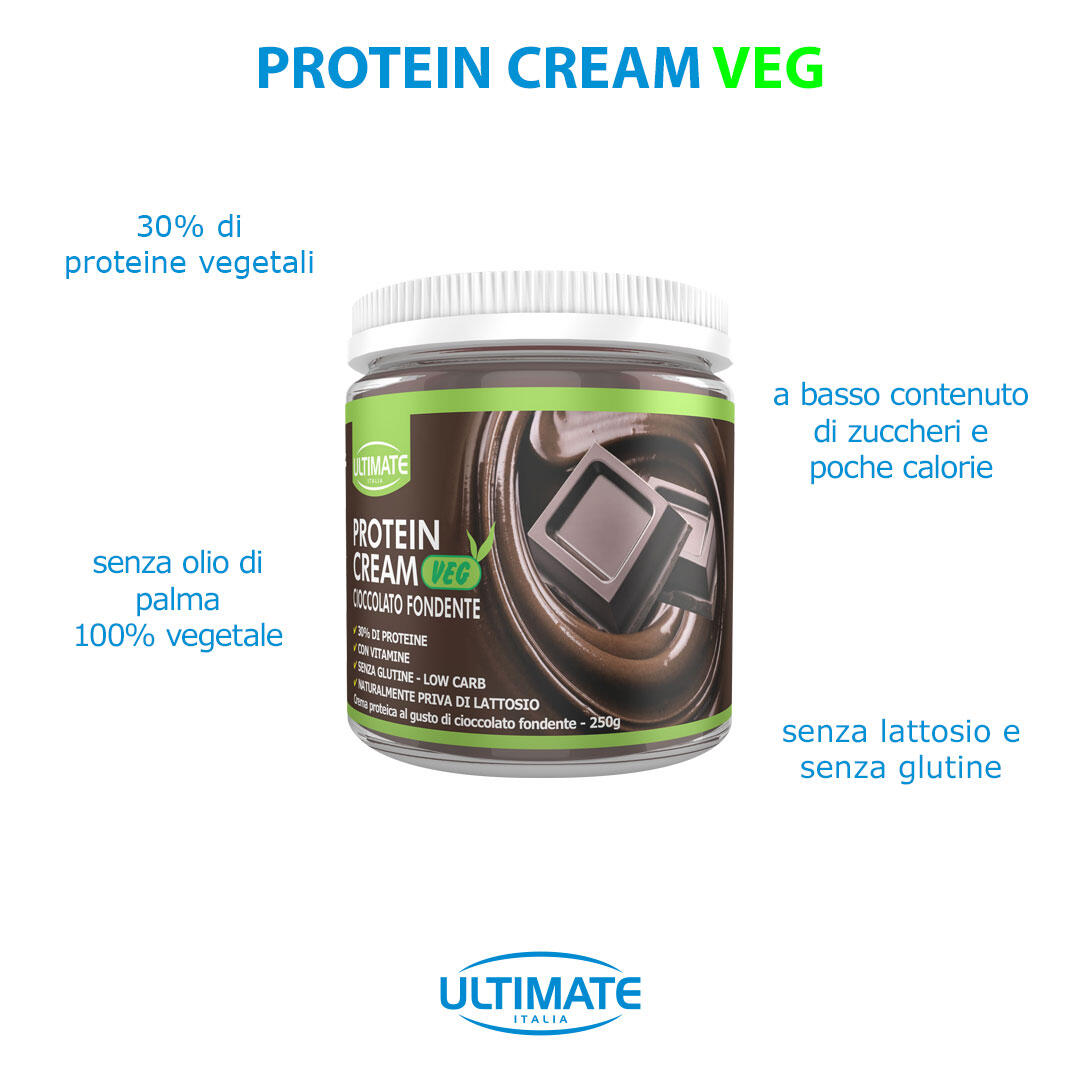 Alimento - PROTEIN CREAM VEG CIOCCOLATO FONDENTE  - 250g 4/7