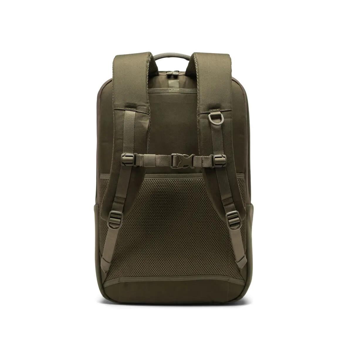 Sac à dos en matières recyclées KASLO TECH 30 L unisex vert olive foncé 5/7